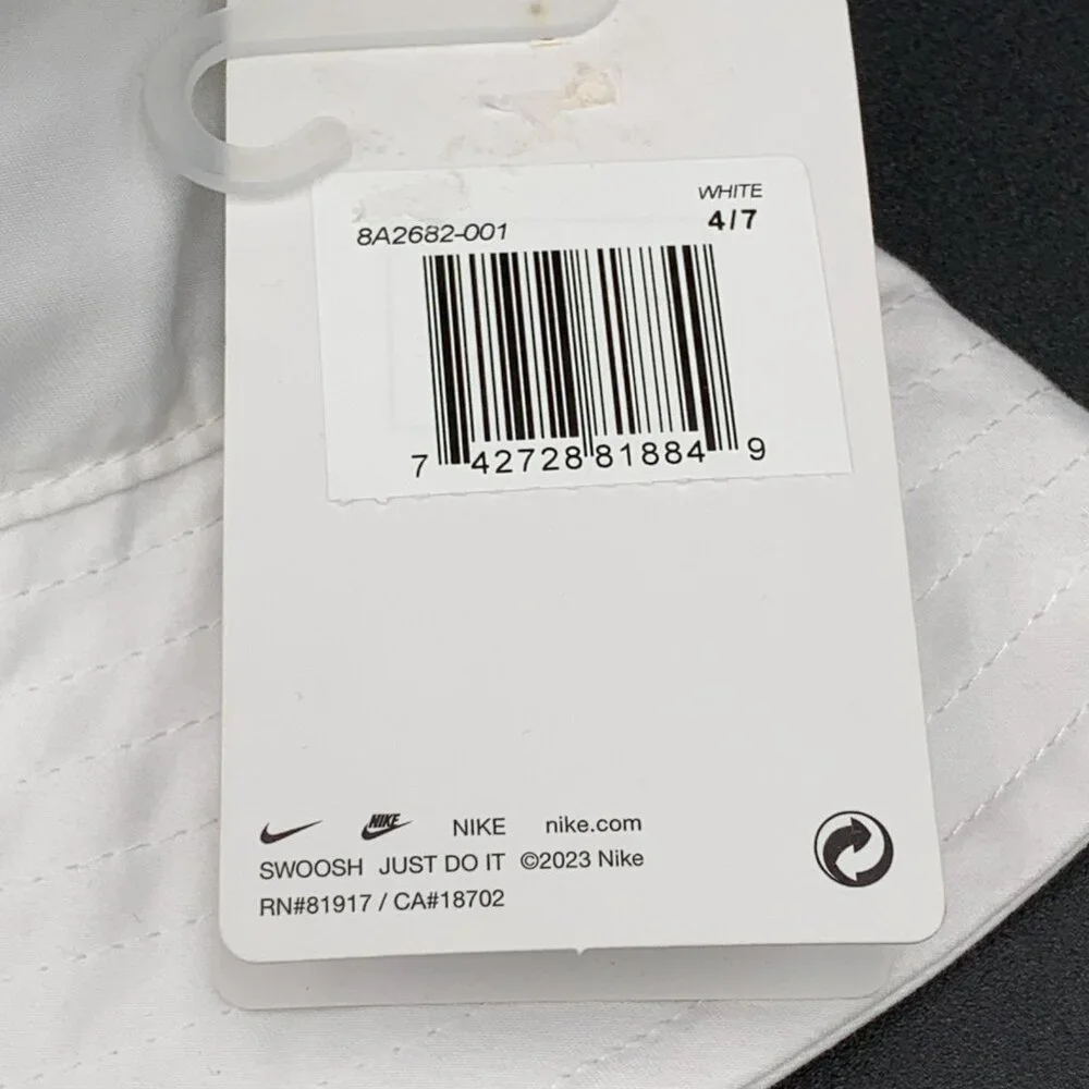 Nike Little Boys Girls Child Bucket Hat 4-7 White/Black 8A2682-001 Swoosh‎